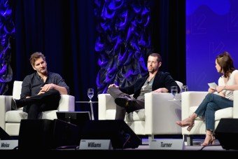 AUSTIN, TX - MARCH 12: (L-R) Writers David Benioff, D.B. Weiss, and actor Maisie Williams speak onstage at 'Featured Session: Game of Thrones' during 2017 SXSW Conference and Festivals at Austin Convention Center on March 12, 2017 in Austin, Texas. (Photo by Amy E. Price/Getty Images for SXSW)
